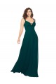 Cheap Tied Bodice Sweetheart V-Neck Chiffon Bridesmaid Dress UK