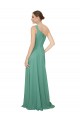 Cheap One Shoulder Asymmetric Chiffon Bridesmaid Dress with Pockets UK