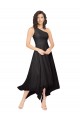 Cheap Midi Length One Shoulder Chiffon Cocktail Bridesmaid Dress UK