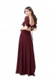 Cheap Chiffon Flutter Sleeve Sweetheart Bridesmaid Dress UK