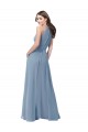 Cheap Halter High Neck Chiffon Dress with Sash UK