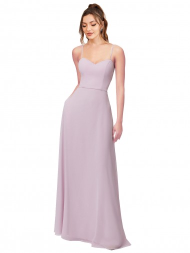 Cheap Sweetheart Tie-Back Chiffon Bridesmaid Dress UK
