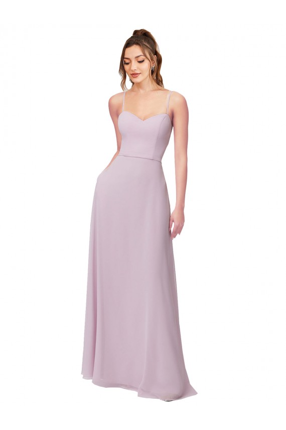 Cheap Sweetheart Tie-Back Chiffon Bridesmaid Dress UK