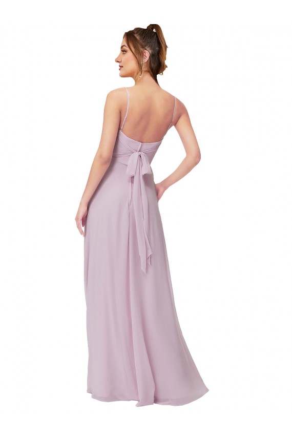 Cheap Sweetheart Tie-Back Chiffon Bridesmaid Dress UK