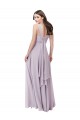 Cheap Draped Chiffon Bridesmaid Dress with Sash UK