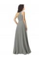Cheap Embroidered One Shoulder Chiffon Bridesmaid Dress UK