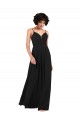 Cheap Simple V-Neckline Chiffon Formal Bridesmaid Dress with Pleated Skirt UK