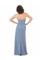 Cheap Simple Strapless Chiffon Bridesmaid Dress with Rounded Neckline UK