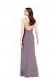 Cheap Simple Floor-Length Chiffon Formal Bridesmaid Dress with Criss-Cross Back UK