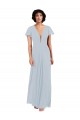 Cheap Deep V-Neckline Chiffon Bridesmaid Dress with Flutter Sleeves UK