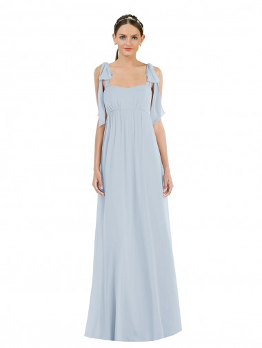 Cheap Tie Shoulder Empire Waist Maxi Bridesmaid Dress UK