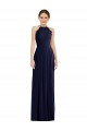 Cheap Tie Neck Lace Halter Pleated Skirt Maxi Bridesmaid Dress UK