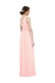 Cheap V-Neck Full Length Chiffon Bridesmaid Dress UK