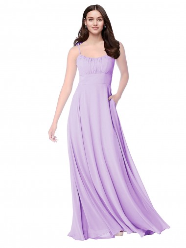 Cheap Chiffon A-Line Chiffon Bridesmaids Dress with Ruched Bodice UK