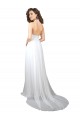 Cheap Halter Plunge V-Neckline Chiffon Dress with High Leg Split UK
