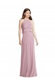 Cheap Bias Ruffle Empire Waist Halter Maxi Bridesmaid Dress UK