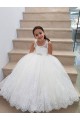 Cheap Ivory Ball Gown Floor Length Flower Girl Dress UK