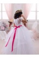 Cheap Ivory Ball Gown Sweetheart Floor Length Flower Girl Dress UK