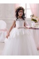 Cheap Ivory Ball Gown Sweetheart Floor Length Sleeveless Flower Girl Dress UK