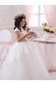 Cheap Ivory Ball Gown Sweetheart Floor Length Sleeveless Flower Girl Dress UK