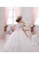 Cheap Ivory Ball Gown Sweetheart Sleeveless Long Flower Girl Dress UK