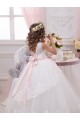 Cheap Ivory Ball Gown Sweetheart V-Back Sleeveless Flower Girl Dress UK