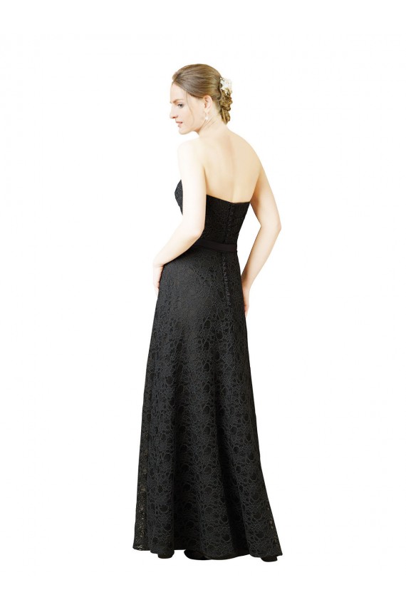 Cheap Strapless Lace Bridesmaid Dress with Sweetheart Neckline UK