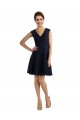 Cheap Short V-Neck Lace Cocktail Bridesmaid Dress with Illusion Back UK