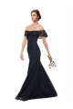 Cheap Off the Shoulder Long Lace Bridesmaid Dress / Prom Dress with Flutter Sleeves UK