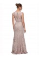 Cheap Long Sleeveless All Lace Bridesmaid Dress / Prom Dress with Scoop Neckline UK
