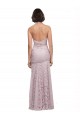 Cheap Floor Length Long Mermaid Lace Bridesmaid Dress / Prom Dress with Low Back UK