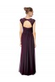 Cheap Long Chiffon Sweetheart Bridesmaid with Lace Straps and Keyhole Back UK