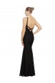 Cheap Fitted Lace Bridesmaids Dress with Jewel Neckline and Open Back UK