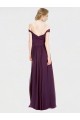 Cheap Sweetheart Long Bridesmaid Dress with Off the Shoulder Cap Sleeve Lace Bodice UK
