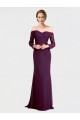 Cheap Full Length Long Bridesmaid Dress with Lace Off The Shoulder Bodice UK
