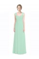 Cheap Sweetheart Chiffon Bridesmaid Dress with Lace Straps and Keyhole Back UK