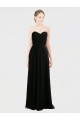 Cheap Long Strapless Lace Bodice Bridesmaid Dress with Sweetheart Neckline and Criss-Cross Pleats UK