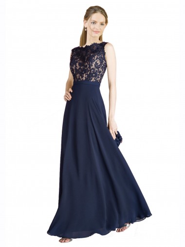 Cheap Bateaux Neckline A-Line Lace Bridesmaid Dress / Prom Dress with Top Nude Layer UK