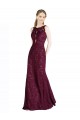 Cheap Long Lace Bridesmaid Dress / Prom Dress with Peekaboo Bodice and Keyhole Back UK