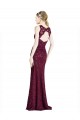 Cheap Long Lace Bridesmaid Dress / Prom Dress with Peekaboo Bodice and Keyhole Back UK