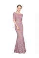 Cheap Short Sleeves Crop Top Mermaid Lace Bridesmaid Dress / Prom Dress UK