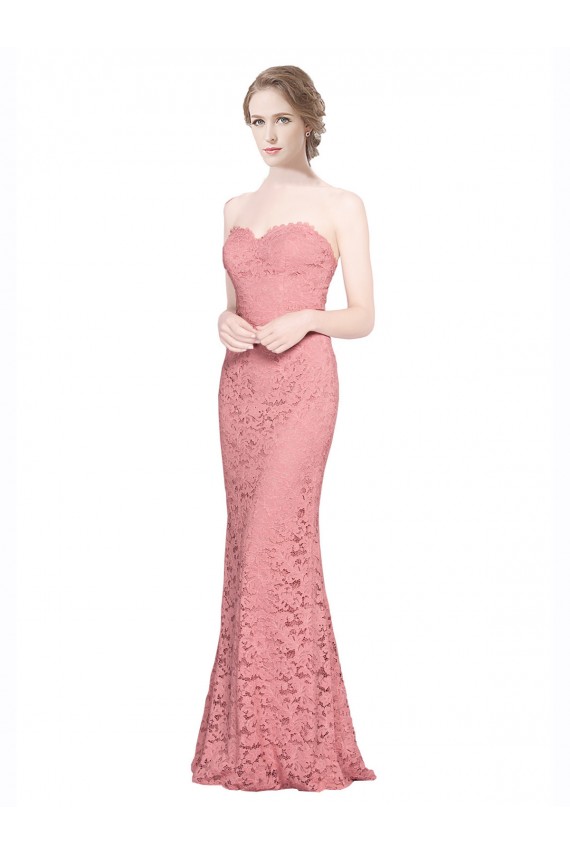 Cheap Fitted Sweetheart Mermaid Lace Bridesmaid Dress / Prom Dress UK