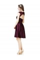 Cheap Short Knee Length Lace Cocktail Bridesmaid Dress with Square Neck UK