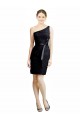 Cheap One Shoulder Short Lace Cocktail Bridesmaid Dress with Satin Waistband UK