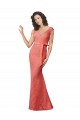 Cheap Mermaid Long V-Neck Lace Bridesmaid Dress with Open Back UK