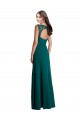 Cheap Long A-Line Lace and Chiffon Bridesmaid Dress with Open Back UK