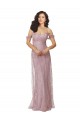 Cheap Sweetheart Chantilly Lace Bridesmaid Dress with Off the Shoulder Sleeves UK