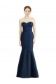 Cheap Long Mermaid Full Length Strapless Satin Bridesmaid Dress UK