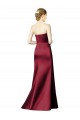 Cheap Strapless Satin Bridesmaid Dress with Asymmetrical Draped Bodice UK