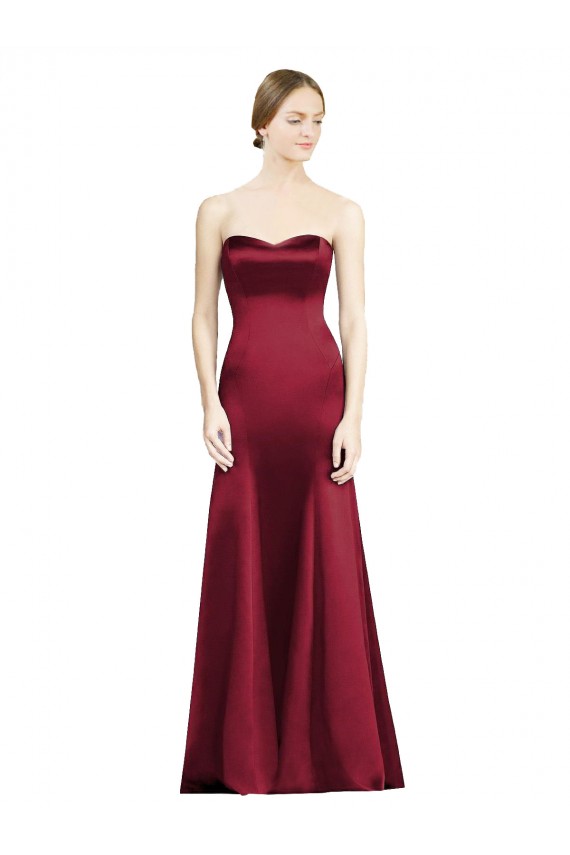 Cheap Sweetheart Neckline Bridemaid Dress with Hips Seamed Detail UK